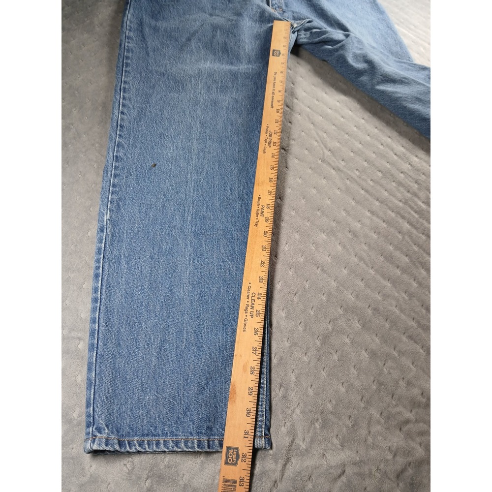 Diamond Gusset Mens Blue Denim Straight Leg Workwear Jeans 40x32 Made in USA - Picture 6 of 9